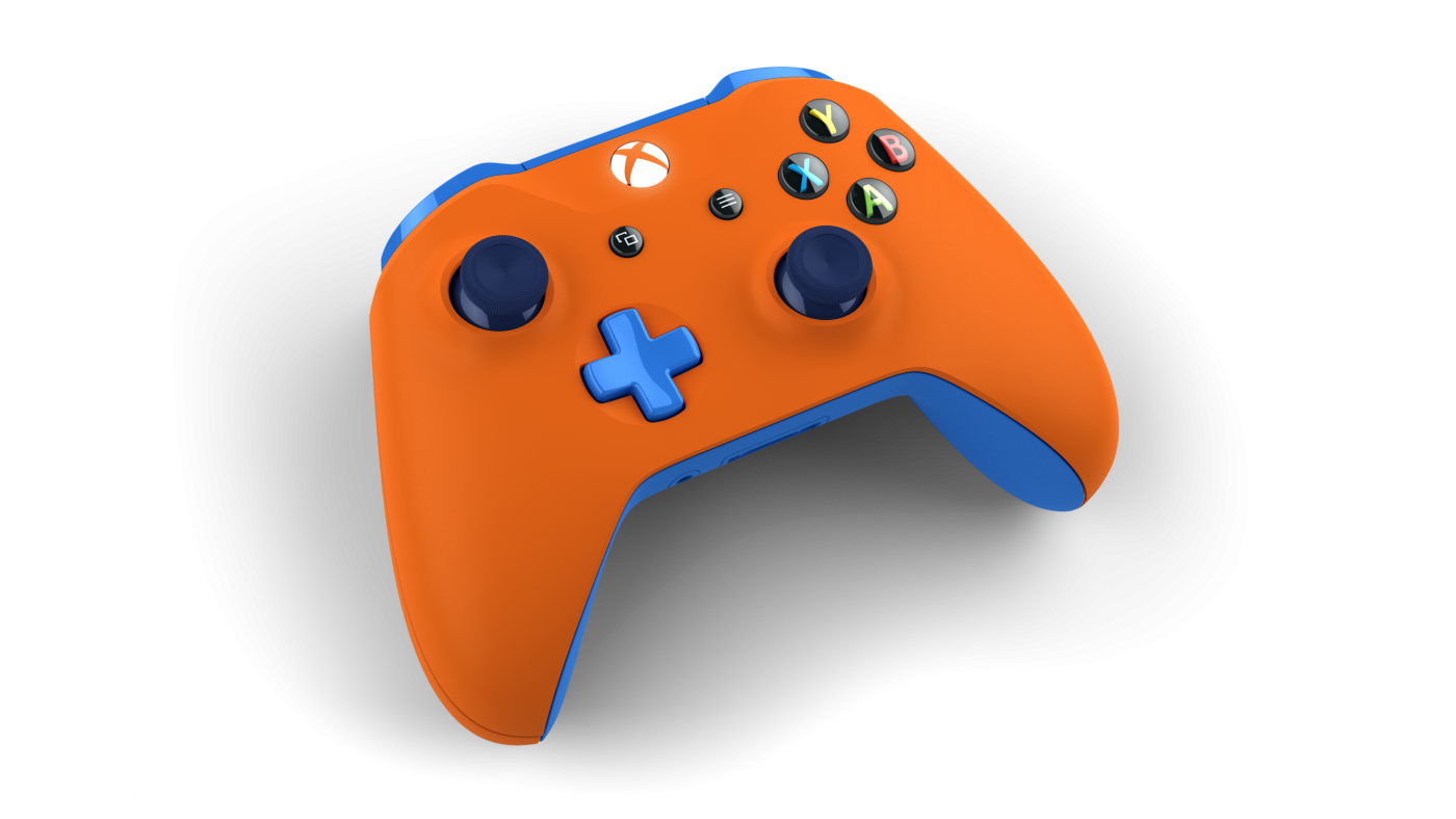 Microsoft Xbox One S Wireless Controller - Orange & Blue - **POUŽITÝ**