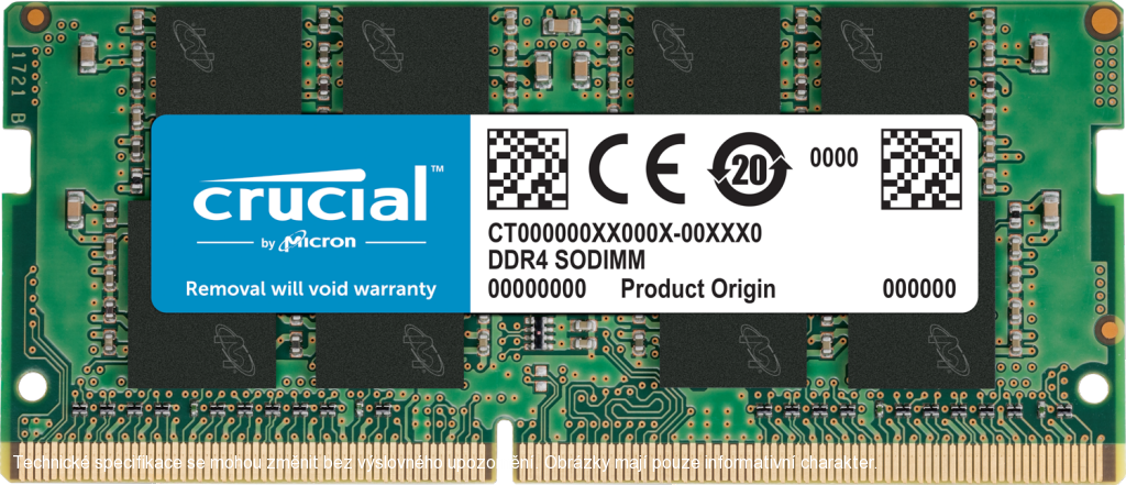 RAM pamět Crucial 16GB DDR4-2666 SODIMM CT16G4SFRA266