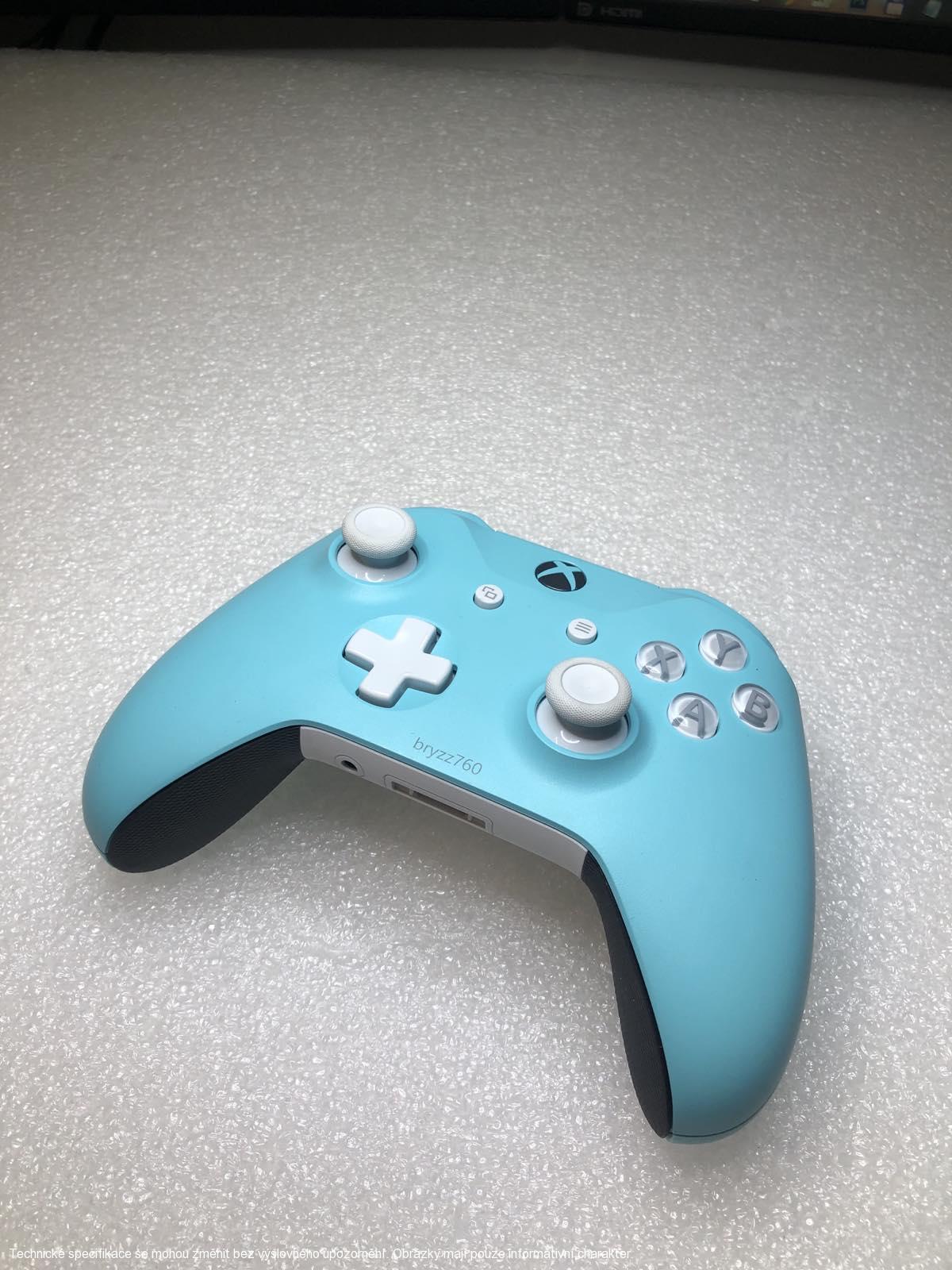 Microsoft Xbox One S Wireless Controller - Custom Turquoise/White/Bl **POUŽITÝ**
