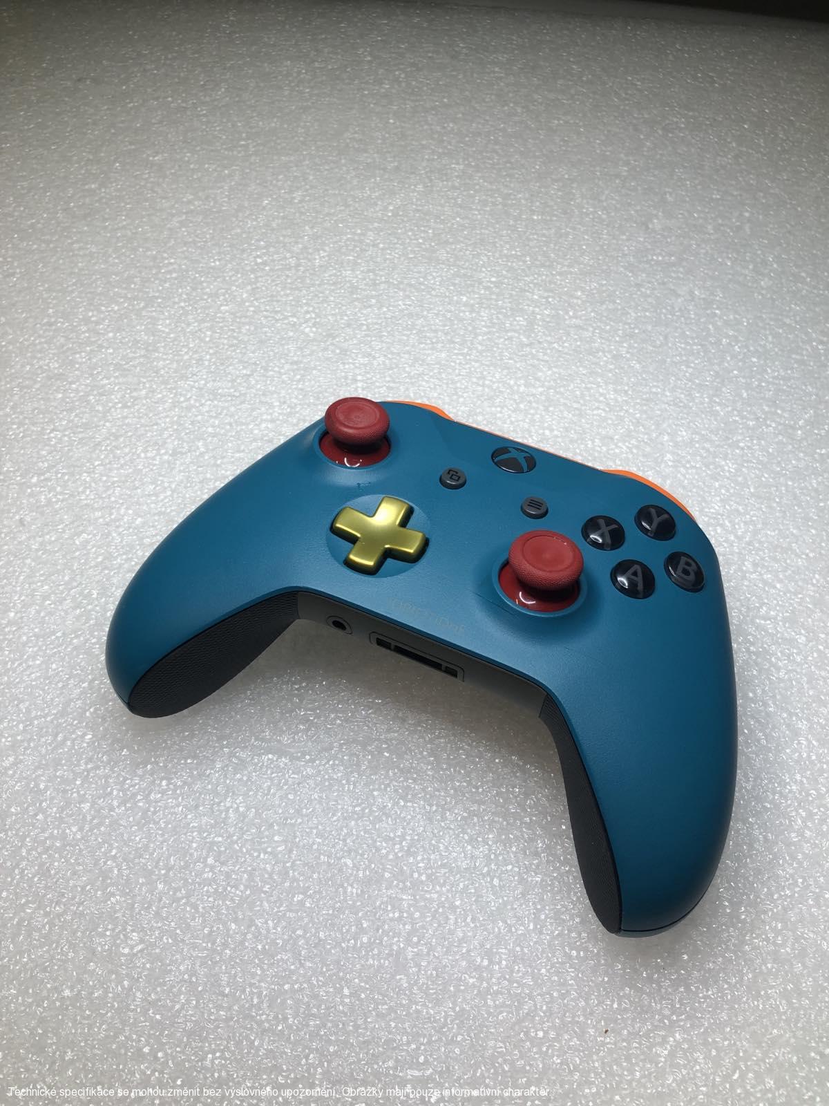 Microsoft Xbox One S Wireless Controller - Custom Blue/Red/Gold **POUŽITÝ**