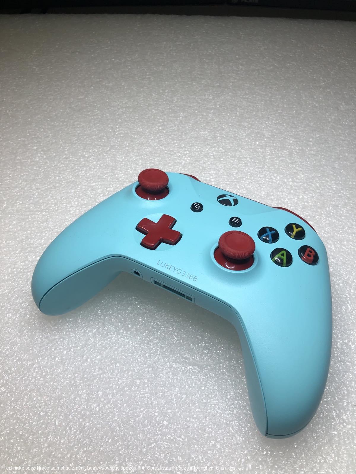 Microsoft Xbox One S Wireless Controller - Custom Turquoise/Red **POUŽITÝ**