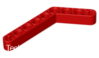 6629 Red Technic, Liftarm, Modified Bent Thick 1 x 9 (6 - 4)