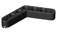 32348 Black Technic, Liftarm, Modified Bent Thick 1 x 7 (4 - 4)