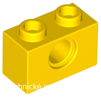 3700 Yellow Technic, Brick 1 x 2 with Hole