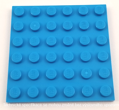 3958 Dark Azure Plate 6 x 6