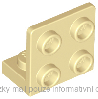 99207 Tan Bracket 1 x 2 - 2 x 2 Inverted