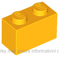 3004 Bright Light Orange Brick 1 x 2