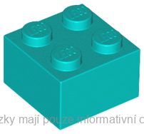 3003 Dark Turquoise Brick 2 x 2