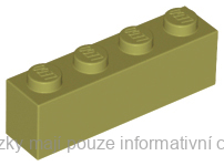 3010 Olive Green Brick 1 x 4