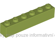 3009 Olive Green Brick 1 x 6