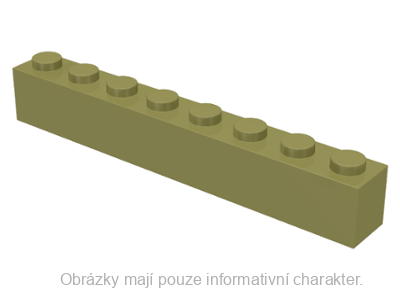 3008 Olive Green Brick 1 x 8
