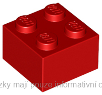 3003 Red Brick 2 x 2