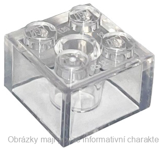 3003 Trans-Clear Brick 2 x 2