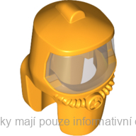 93566c02 Bright Light Orange Hood Hazard Suit with Trans-Brown Face Shield