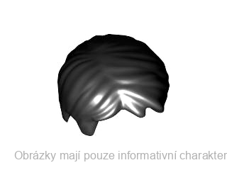 62810 Black Hair Short Tousled with Side Part