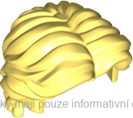 26139 Bright Light Yellow Hair Short Wavy with Center Part