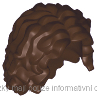 20595 Dark Brown Hair Female Long Tousled with Center Part