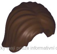 88283 Dark Brown Hair Mid-Length Tousled with Center Part