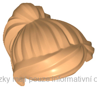 87990 Medium Nougat Hair Female Ponytail and Swept Sideways Fringe