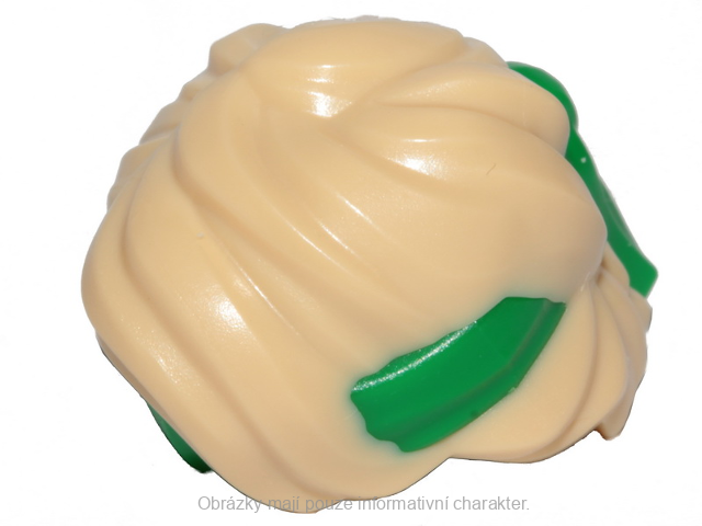 69562pb01 Tan Hair Swept Back with Molded Green Bandana Headband