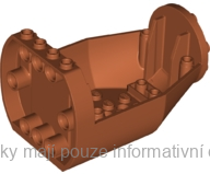 92847 Dark Orange Cockpit 9 x 6 x 4 1/3, Tapered with Studs on Front