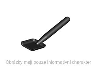 3837 Black Shovel / Spade (Round Stem End)