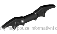 98721 Black Batman Batarang (2 Bat Wings with Bar in Middle)