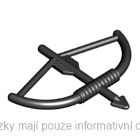 4499 Black Longbow with Arrow Drawn