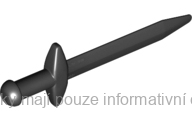 18031 Black Greatsword Pointed with Thick Crossguard