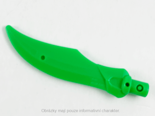 37341a Bright Green Sword Curved Blade with Bar