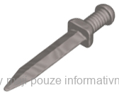 18034 Flat Silver Sword, Roman Gladius with Thick Crossguard