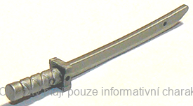 21459 Flat Silver Shamshir/Katana