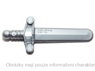 76764 Flat Silver Shortsword Elaborate Hilt