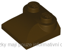 47457 Dark Brown Slope, Curved 2 x 2 x 2/3 with Two Studs