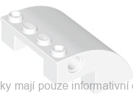 61487 White Slope, Curved 4 x 4 x 2 with Holes