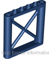 64448 Dark Blue Support 1 x 6 x 5 Girder Rectangular