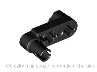 33299 Black Technic, Liftarm, Modified Crank / Pin 1 x 3 - Axle Holes