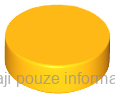 98138 Bright Light Orange Tile, Round 1 x 1