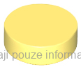 98138 Bright Light Yellow Tile, Round 1 x 1