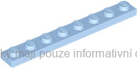 3460 Bright Light Blue Plate 1 x 8