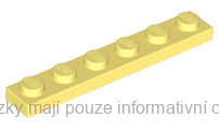 3666 Bright Light Yellow Plate 1 x 6