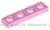 3710 Bright Pink Plate 1 x 4