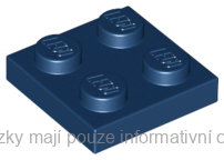 3022 Dark Blue Plate 2 x 2