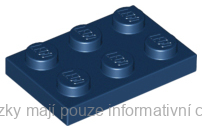 3021 Dark Blue Plate 2 x 3