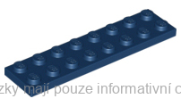 3034 Dark Blue Plate 2 x 8