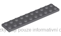 3832 Dark Bluish Gray Plate 2 x 10