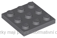 11212 Dark Bluish Gray Plate 3 x 3
