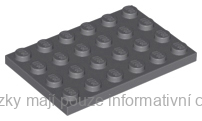 3032 Dark Bluish Gray Plate 4 x 6