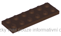 3795 Dark Brown Plate 2 x 6