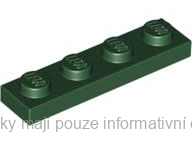3710 Dark Green Plate 1 x 4